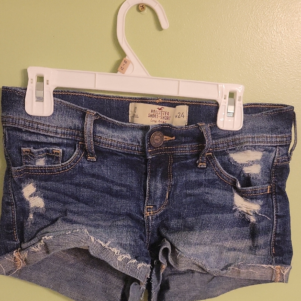 Hollister Women's Distressed Blue Jean Shorts